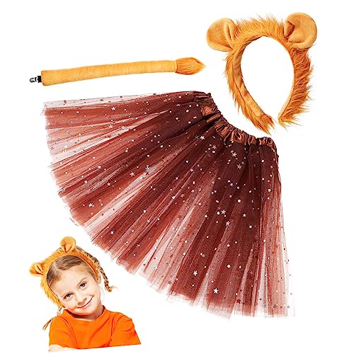 Kisangel 1 Satz Kostüm Set für Teiliges Set mit Stirnband und Tüllrock für Halloween Karneval und Tier Themenpartys Adorable und Einladende Kostümaccessoires für Mädchen von Kisangel