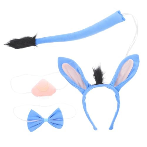 Kisangel 1 Satz Kostüm Set für Tier Haarreif und Nase für Halloween Weihnachten Ostern und Geburtstagsfeiern Bequem und Atmungsaktiv für und Komfort von Kisangel
