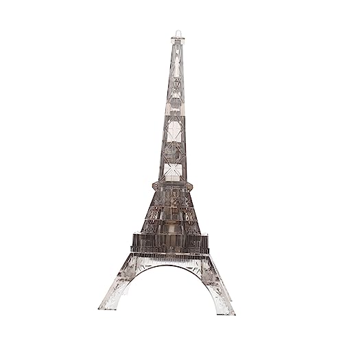Kisangel 1 Satz Kristall Puzzle Eiffelturm Modell Transparentes für Erwachsene Kreatives DIY Puzzle Geschicklichkeit für Interaktives und Lernspaß von Kisangel
