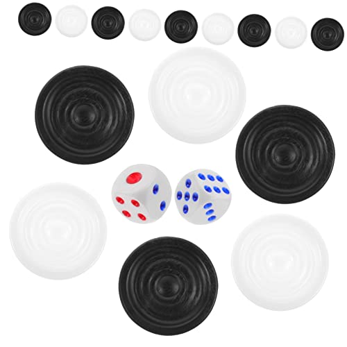 Kisangel Kunststoff Steine Satz für Brettspiele Ersatz Dame Steine Robustes Spielzubehör Runde Spielchips Kompatibel mit Dame Spielen von Kisangel