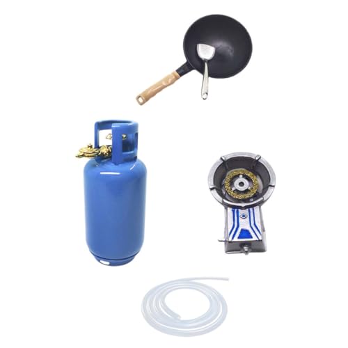 Kisangel 1 Satz Maßstab Dekoratives Mini Kochgeschirr Set mit Pfanne und Löffel Kisangel 1 Satz Maßstab Dekoratives Mini Kochgeschirr Set mit Pfanne und Löffel von Kisangel