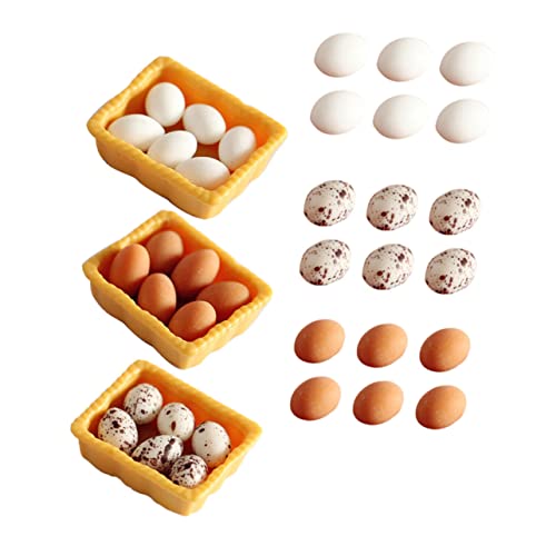 Kisangel 1 Satz Mini-Eierschale für kinderspielzeug spielzeuge für Toys for puppenhauszubehör Mini-Ei-Modelle Miniatur-Ei-Modell Eier Ornamente Möbel Plastik von Kisangel