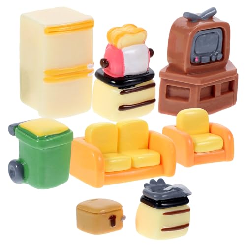 Kisangel 1 Satz Mini-Möbeldekoration Puppenhausgeräte Mini- -Requisiten Mini-Hausmodelle Mini-Brotmaschine Zubehör für Puppenhäuser Puppenhausangebot Mini-Modell Harz von Kisangel