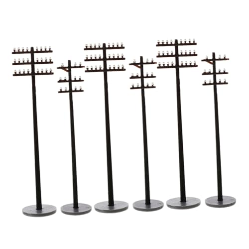 Kisangel 1 Satz Mini Telefonmast Verkehrszeichen Diorama Telegrafenmasten Modell Puppe Telefonmasten Modellzug Telefonmast Modellzug Spielset Mikrolandschaft Garten Zugdekor von Kisangel