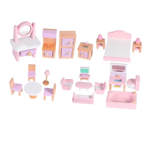 Kisangel 1 Satz Mini-möbelset Mini- Holzmöbel Puppenhausmöbel Mini -hausmöbel Rosa Hölzern Kisangel 1 Satz Mini-möbelset Mini- Holzmöbel Puppenhausmöbel Mini -hausmöbel Rosa Hölzern von Kisangel