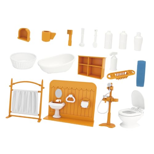 Kisangel 1 Satz Mini-puppenhaus-Badezimmer-Set Möbel Klein Puppenhausdekor Mini- -Badezimmer Mini House Accessory Mini-hausschmuck Yellow Plastik Kisangel 1 Satz Mini-puppenhaus-Badezimmer-Set Möbel Klein Puppenhausdekor Mini- -Badezimmer Mini House Accessory Mini-hausschmuck Yellow Plastik von Kisangel