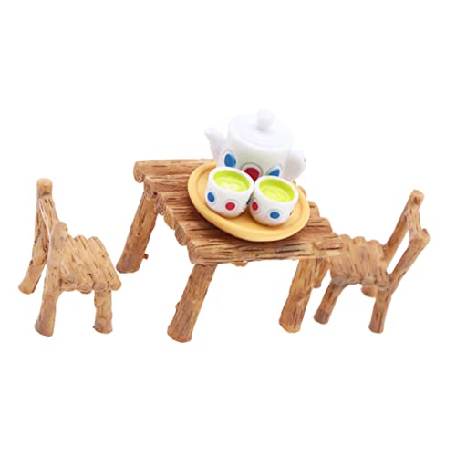 Kisangel 1 Satz Miniatur-teeservice Teegeschirr-Handwerk Realistische Teegeschirr-Requisite Miniatur-stuhltisch Mini Möbel Puppenmöbel Aus Holz Dekorativer Puppenstuhl Plastik Kisangel 1 Satz Miniatur-teeservice Teegeschirr-Handwerk Realistische Teegeschirr-Requisite Miniatur-stuhltisch Mini Möbel Puppenmöbel Aus Holz Dekorativer Puppenstuhl Plastik von Kisangel
