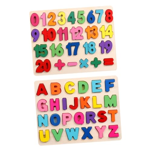 Kisangel 1 Satz Nummernbuch -Puzzlespielzeug Rätsel für Rätsel für Kleinkinder Zahlenrätsel mathematische Rätsel Bambus von Kisangel
