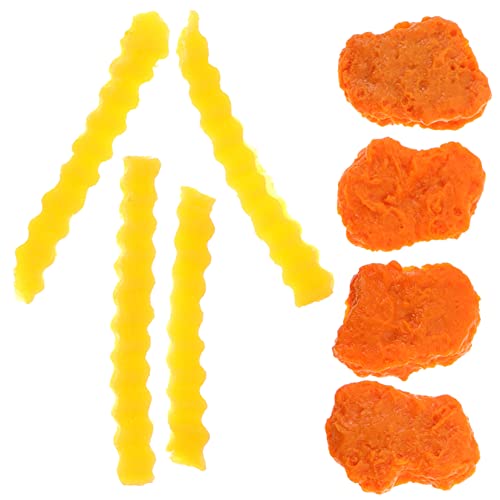 Kisangel 1 Satz Oberst Chicken Nugget -Modell Künstlich Gefälschtes Lebensmittelmodell Hühnerfutter-Modell Falsches Realistisches Huhn Gefälschte Pommes PVC Kisangel 1 Satz Oberst Chicken Nugget -Modell Künstlich Gefälschtes Lebensmittelmodell Hühnerfutter-Modell Falsches Realistisches Huhn Gefälschte Pommes PVC von Kisangel