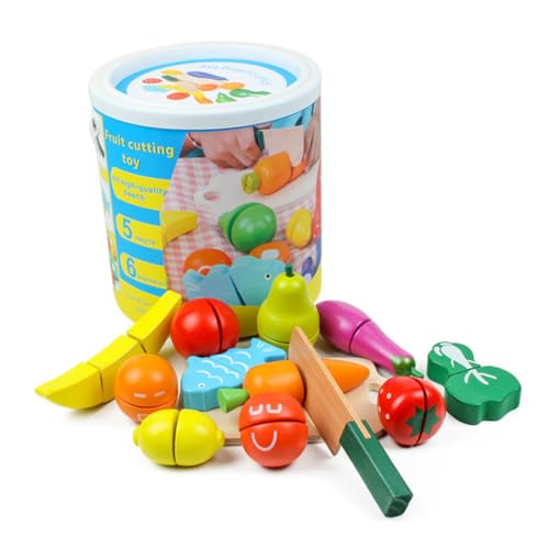 Kisangel 1 Satz Obstschneidespielzeug Lernspielzeug für Küchenspielzeug aus Holz Kind spielt Fruchtspielzeug schneiden Bambus Bunt Kisangel 1 Satz Obstschneidespielzeug Lernspielzeug für Küchenspielzeug aus Holz Kind spielt Fruchtspielzeug schneiden Bambus Bunt von Kisangel