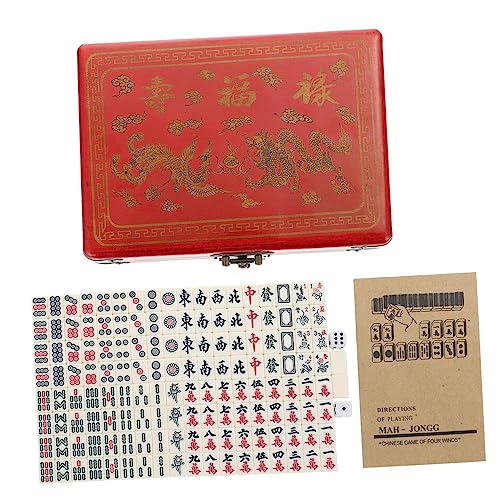 Kisangel 1 Satz Portable Mahjong Set Tragbares Mahjong für Unterwegs für Reisen und Camping mit Verarbeitung und Praktischer Tragetasche Kisangel 1 Satz Portable Mahjong Set Tragbares Mahjong für Unterwegs für Reisen und Camping mit Verarbeitung und Praktischer Tragetasche von Kisangel