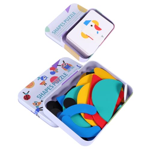 Kisangel 1 Satz Puzzle- aus Holz Puzzlematte pädagogisches Kinderfrühes Lernspielzeug Tangram-Puzzle- Bunt Kisangel 1 Satz Puzzle- aus Holz Puzzlematte pädagogisches Kinderfrühes Lernspielzeug Tangram-Puzzle- Bunt von Kisangel