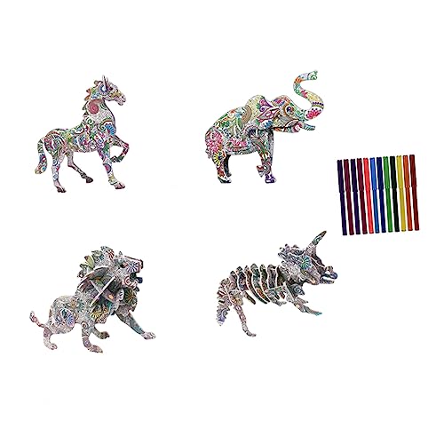 Kisangel 1 Satz Puzzle für DIY Graffiti Puzzle zum Bemalen mit Stiften Dinosaurier Elefant Kreatives Bastelspielzeug für Spannende Aktivitäten und Lernspaß Kisangel 1 Satz Puzzle für DIY Graffiti Puzzle zum Bemalen mit Stiften Dinosaurier Elefant Kreatives Bastelspielzeug für Spannende Aktivitäten und Lernspaß von Kisangel