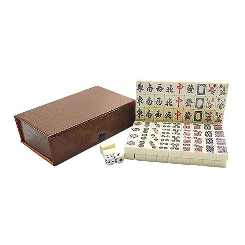 Kisangel 1 Satz Reise Mahjong Tragbares Chinesisches Mahjong mit Würfeln für Zuhause und Unterwegs Leicht mit Praktischer Aufbewahrungsbox Langlebig für Familienspiele und Partys Kisangel 1 Satz Reise Mahjong Tragbares Chinesisches Mahjong mit Würfeln für Zuhause und Unterwegs Leicht mit Praktischer Aufbewahrungsbox Langlebig für Familienspiele und Partys von Kisangel
