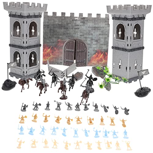 Kisangel 1 Satz Rittersoldatmodell Ritterfigur Winzige Figuren Miniatur-soldatenfiguren Ritter Actionfiguren Miniatursoldaten Kleine Figuren Miniaturfiguren Mini-soldatenfiguren Plastik von Kisangel