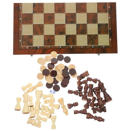Kisangel 1 Satz Schachspiel Schach tragbar Prüfer Anfänger Schachbrett Schach aus Holz Backgammon aus Holz Schachspielbrett multifunktionale Dame Bildungsspielzeug hölzern Kisangel 1 Satz Schachspiel Schach tragbar Prüfer Anfänger Schachbrett Schach aus Holz Backgammon aus Holz Schachspielbrett multifunktionale Dame Bildungsspielzeug hölzern von Kisangel