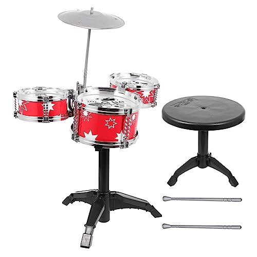 Kisangel 1 Satz Schlagzeugspielzeug Musikinstrument für Kreative TLG Drum Set mit Sitzgelegenheit Sicher und Kinderfreundlich für Kleine Musiker und Musikalische Früherziehung Kisangel 1 Satz Schlagzeugspielzeug Musikinstrument für Kreative TLG Drum Set mit Sitzgelegenheit Sicher und Kinderfreundlich für Kleine Musiker und Musikalische Früherziehung von Kisangel