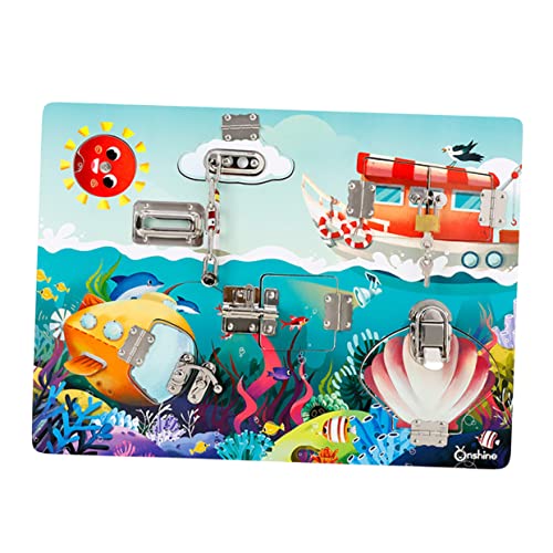 Kisangel 1 Satz Sperren Entsperren Spielzeugkognitiver Tafel Frühe Bildungspielung Kognitive Tafel Freischalten von Kisangel