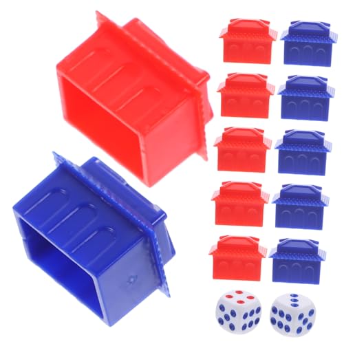 Kisangel 1 Satz Spielschachzubehör Brettspiel-Ersatzhaus Brettspielhaus des reichen Mannes BoardGame Spiel Ersatz Hausspiele Reicher Mann, Brettspielhotel Spielzubehör Plastik von Kisangel