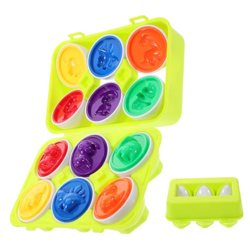 Kisangel 1 Satz Spielzeugeier für Kleinkinder interaktives Kindergarten Twist Egg Lernspielzeug für Kleinkinder Eier zum Sortieren von Formen Plastik von Kisangel