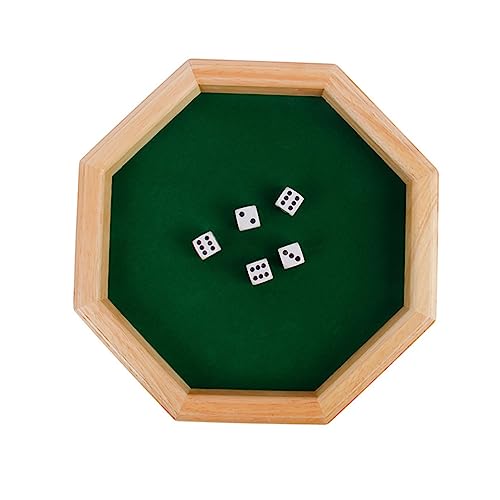 Kisangel 1 Satz Sternanisweinspielzeugspielzeug Würfel Trinkende Flop-würfel Party-freizeitspielspielzeug Trinkspiel Würfelspielzeug Unterhaltungswürfelspielspielzeug Hölzern Grün von Kisangel