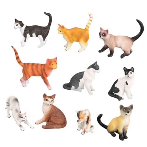 Kisangel 1 Satz Süßen Cat Model Figuren Realistische Katzenmodelle für Deko für Garten und Simulierte Kätzchen Sicher und Lehrreich von Kisangel