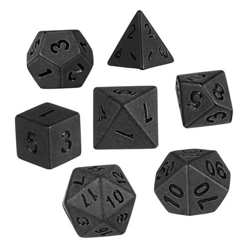 Kisangel 1 Satz Teilige Polyhedral Schwarze für Rollenspiele Partys und Brettspiele für Unregelmäßige Würfelspiele mit Freunden Kisangel 1 Satz Teilige Polyhedral Schwarze für Rollenspiele Partys und Brettspiele für Unregelmäßige Würfelspiele mit Freunden von Kisangel