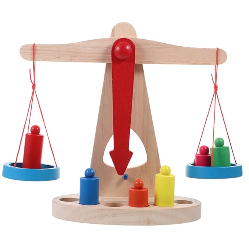 Kisangel 1 Satz Toys aus Holzbalancenskala Mathematik -Lernspielzeug zum Zählen des Gleichgewichts Montessori Mathespielzeug zählen Kinderwerkzeuge hölzern von Kisangel