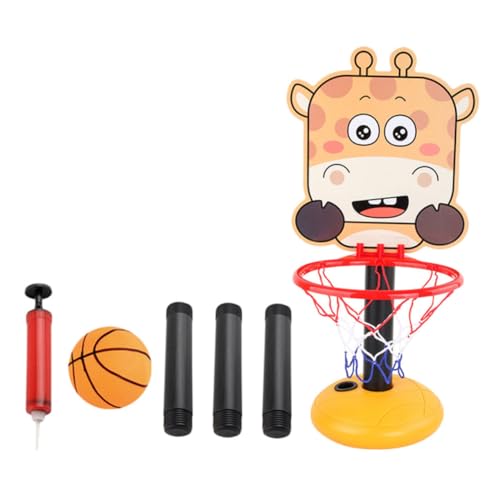 Kisangel 1 Satz Verstellbarer Basketballkorb für Drinnen und Draußen Cartoon Design für Jungen und Fördert Basketballfähigkeiten Einfach zu Transportieren Installieren von Kisangel