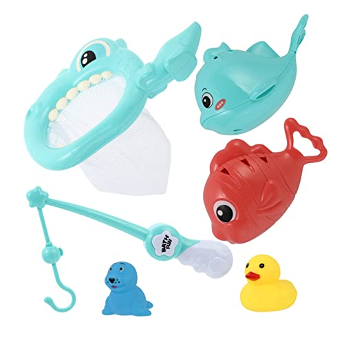 Kisangel 1 Satz Wasserfischereispielzeug Badespielzeug Frühlingsspielzeug Lernspielzeug für Badewanne Wasserberieselungsspielzeug Plastik Blau Zufällige Farbe von Kisangel