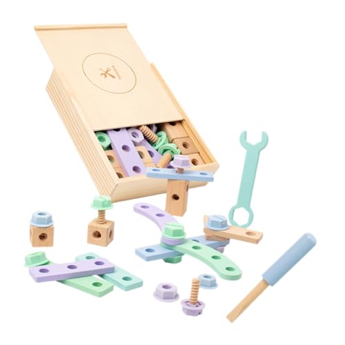 Kisangel 1 Satz Werkzeugkasten für Montage Werkzeug für Kleinkinder Bauspielzeug für Lernspielzeug Bausätze für Kinderspielzeug Baukasten hölzern Kisangel 1 Satz Werkzeugkasten für Montage Werkzeug für Kleinkinder Bauspielzeug für Lernspielzeug Bausätze für Kinderspielzeug Baukasten hölzern von Kisangel