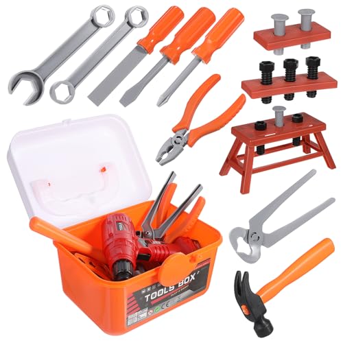Kisangel 1 Satz Werkzeugkoffer Set Teilig mit Elektrischem Bohrer für Jungen Realistische BAU und Konstruktionsspielzeug für Kreatives und Lernen Kisangel 1 Satz Werkzeugkoffer Set Teilig mit Elektrischem Bohrer für Jungen Realistische BAU und Konstruktionsspielzeug für Kreatives und Lernen von Kisangel