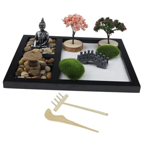 Kisangel 1 Satz Zen-sandtisch Wohnkultur Meditationszubehör Terrariumdekoration Accessoires Für Die Hausdekoration Dekorationen Accessoires Für Die Gartendekoration Zen-Garten-Set MDF Kisangel 1 Satz Zen-sandtisch Wohnkultur Meditationszubehör Terrariumdekoration Accessoires Für Die Hausdekoration Dekorationen Accessoires Für Die Gartendekoration Zen-Garten-Set MDF von Kisangel