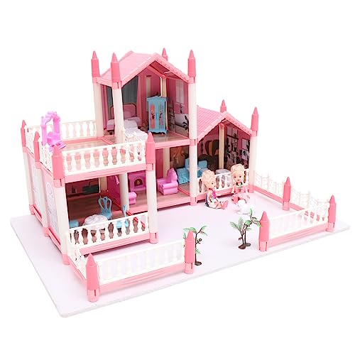 Kisangel 1 Satz für für kinderspielzeug Toys dollhaus Toys Nachahmung eines Villenspielzeugs Großes Villa-Schloss-Montagespielzeug Plastik Rosa Kisangel 1 Satz für für kinderspielzeug Toys dollhaus Toys Nachahmung eines Villenspielzeugs Großes Villa-Schloss-Montagespielzeug Plastik Rosa von Kisangel