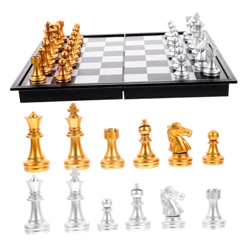 Kisangel 1 Satz magnetisches Schach Damespiel Brett klein Wettkampfspielzeug für Bildungsspielzeug für magnetische Dame magnetisches Desktop-Spielspielzeug Plastik von Kisangel