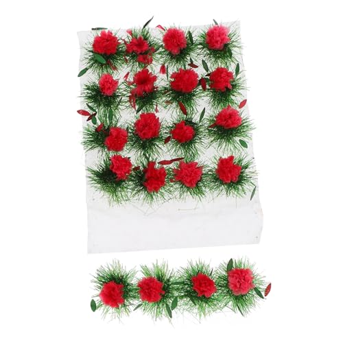 Kisangel 1 Schachtel Teiliges Miniatur Blumencluster Lebensechte DIY Landschaftsdekoration Farbenfrohe Platzsparende Blumenzweige für Sandtisch Puppenhaus Modelleisenbahn und von Kisangel