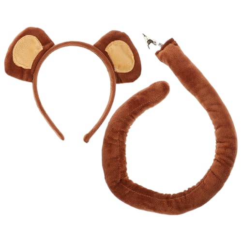 Kisangel 1 Set Affenkostüm für, Brauner Affenohr Haarreif und abnehmender, Tier Cosplay Requisiten für Partys Kisangel 1 Set Affenkostüm für, Brauner Affenohr Haarreif und abnehmender, Tier Cosplay Requisiten für Partys von Kisangel