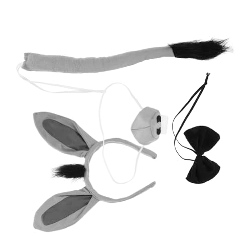 Kisangel 1 Set Esel Kostüm Zubehör Set Halloween Cosplay Set Inklusive Esel Ohren Stirnband Nase Und Fliege – Party Zubehör Für Geburtstags Und Festivalgeschenke Kisangel 1 Set Esel Kostüm Zubehör Set Halloween Cosplay Set Inklusive Esel Ohren Stirnband Nase Und Fliege – Party Zubehör Für Geburtstags Und Festivalgeschenke von Kisangel