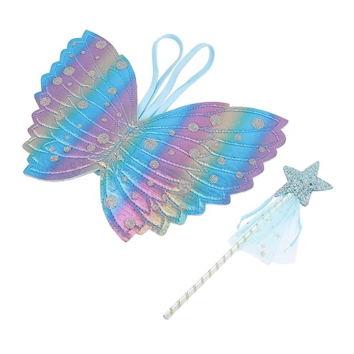 Kisangel 1 Set Feenstäbe Geburtstagsfeenstab Halloween Kinderfeenflügel Feenstab Kostümzubehör Feenkostüm Für Mädchen Mädchen Partygeschenke Stoff Blau von Kisangel