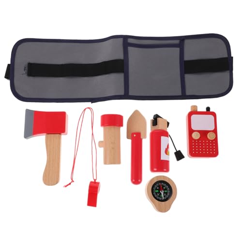 Kisangel 1 Set Feuerwehrmann-Rollenspiel Für Kinder Mit Werkzeuggürtel, Feuerwehrmann-Werkzeug Aus Holz, Rollenspiel-feuerlöscher Und Zubehör, Feuerwehrmann-kostüm-Requisiten Für Jungen Kisangel 1 Set Feuerwehrmann-Rollenspiel Für Kinder Mit Werkzeuggürtel, Feuerwehrmann-Werkzeug Aus Holz, Rollenspiel-feuerlöscher Und Zubehör, Feuerwehrmann-kostüm-Requisiten Für Jungen von Kisangel