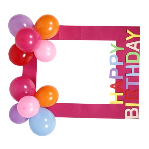 Kisangel 1 Set Geburtstags Fotorahmen Requisiten Jubiläumsdekorationen Neon Luftballons Geburtstagsparty Zubehör Luftballons Für Die Geburtstagsparty Geburtstagsdekorationen Tier von Kisangel