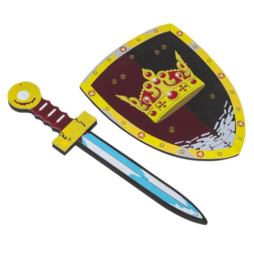 Kisangel 1 Set Kinder Schaumschwert Und Schild Set Halloween Accessoires Rollenspiel Kostüm Kampfspiel Kinder Pirate Cosplay Outdoor Spielzeug von Kisangel