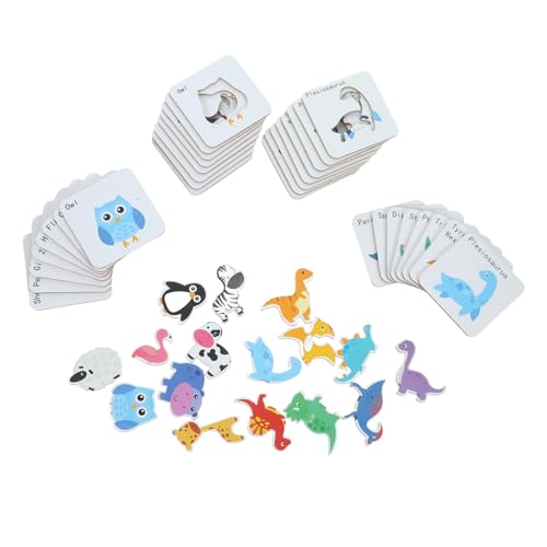 Kisangel 1 Set Kinderpuzzle Babyspielzeug Lernpuzzles Kinderpädagogik Kinderspielzeug Tiere Puzzle Kinderpuzzle Dinosaurierpuzzle Tierpuzzles Tierpuzzlekarten Papier von Kisangel