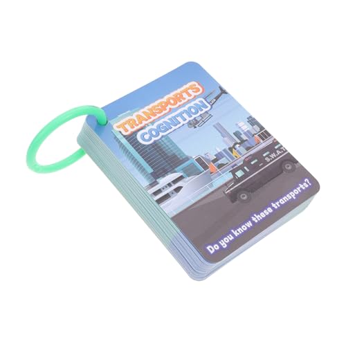 Kisangel 1 Set Lernkarten Erste Begrüßung Berührung Babys Transport Lernkarten Frühlernkarten Vorschullernkarten Kinderkarten Kinderspielzeug Kinderspielzeug Blaues Papier von Kisangel