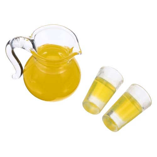 Kisangel 1 Set Mini Wasserkocher Mini Küchendekor Mini Küchengeschirr Miniatur Tassen Puppenhaus Küchendekoration Puppenhaus Tischdekor Miniatur Wasserkocher Mini Tasse von Kisangel