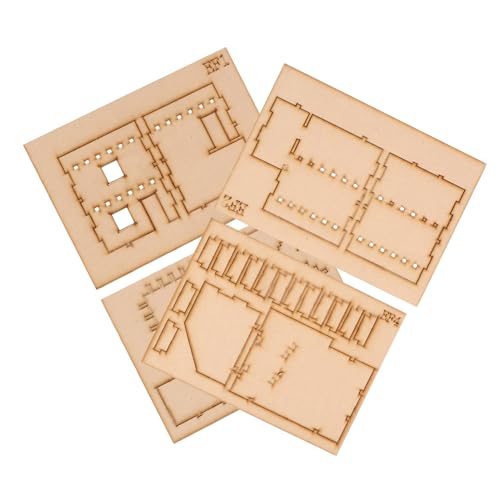 Kisangel 1 Set Mit Zwei Modellbausätzen Für Baupuzzle Hüttenpuzzle Kleinkindpuzzle Puzzlemodell 3D Holzpuzzle Basteln Für 3D Puzzle Kleinkindpuzzle 3D Holz Golden von Kisangel