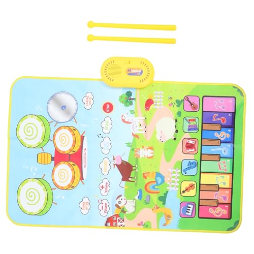 Kisangel 1 Set Musikmatte Für Kleinkinder Teppich Elektronische Spieldecke 2 In 1 Musikmatte Für Bodentastaturmatte Elektronisches Pad Klaviermatte Für Kleinkinder Cartoon von Kisangel