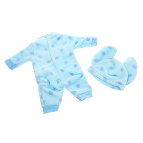 Kisangel 1 Set Puppe Einteiler Schlafanzug Puppe Reborn Puppenkleidung Puppenkleidung Puppenzubehör Zubehör Für Puppen Himmelblauer Plüsch von Kisangel