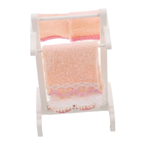 Kisangel 1 Set Puppenhaus Badezimmer Handtuchhalter Miniatur Zubehör Badeset Mit Feinen Details – Szenenlayout Realistisches Miniatur Zubehör von Kisangel