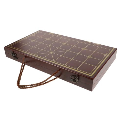 Kisangel 1 Set Schachbox Halma Xiangqi Chinesisches Schach Schachbrett Reisespiel Reiseschach Holz Hellbraun von Kisangel